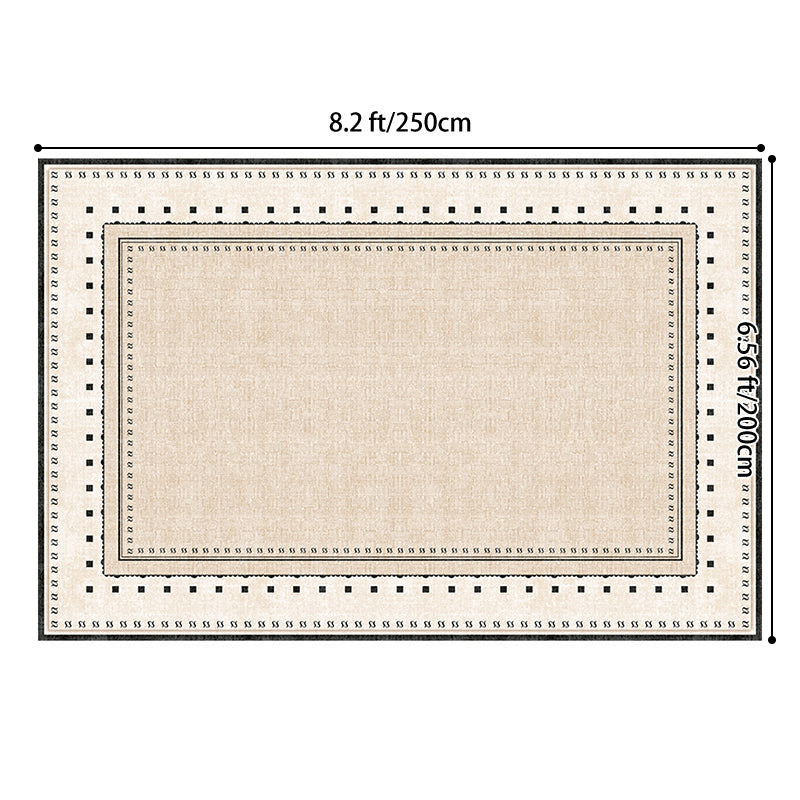 Tapis rectangulaire imprimé antidérapant en coton effet cachemire synthétique, style scandinave contemporain, pour salon 
