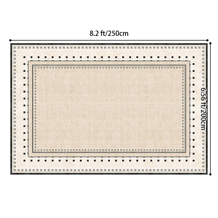 Tapis rectangulaire imprimé antidérapant en coton effet cachemire synthétique, style scandinave contemporain, pour salon 