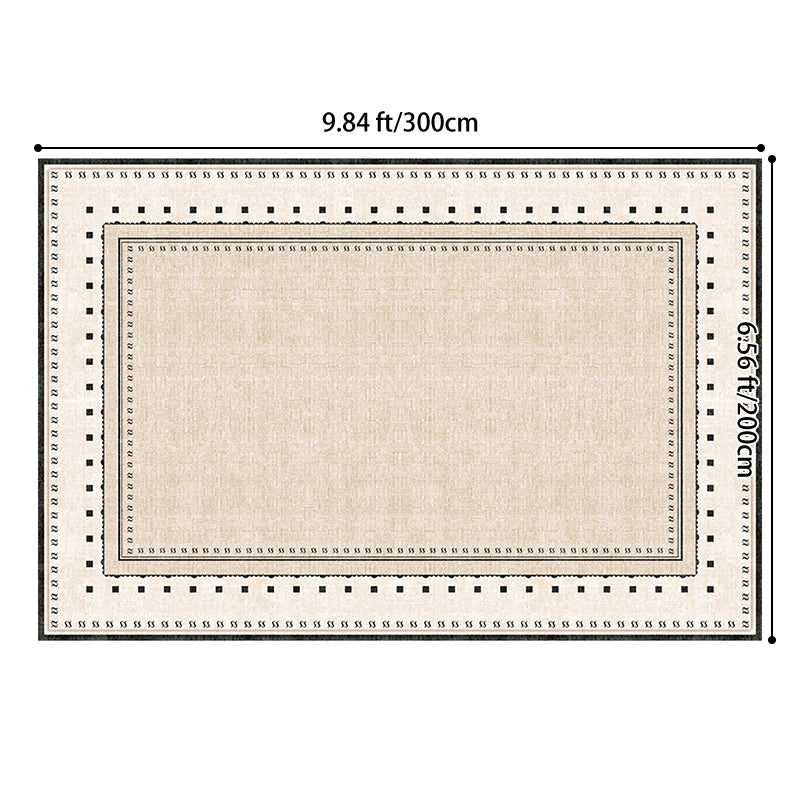 Tapis rectangulaire imprimé antidérapant en coton effet cachemire synthétique, style scandinave contemporain, pour salon 