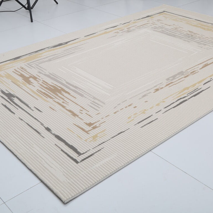 Traditioneller japanischer rechteckiger Teppich aus Polyester-Polypropylen-Mischung und Jute mit rutschfester High-Low-Struktur für das Wohnzimmer 