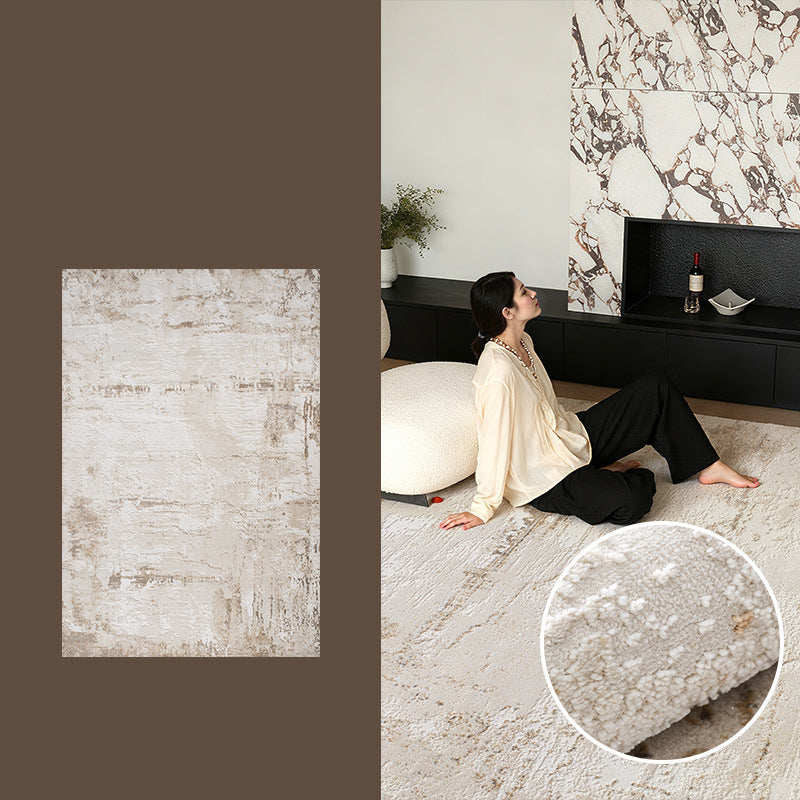 Traditioneller japanischer rechteckiger Teppich aus Polyester-Polypropylen-Mischung und Jute mit rutschfester High-Low-Struktur für das Wohnzimmer 