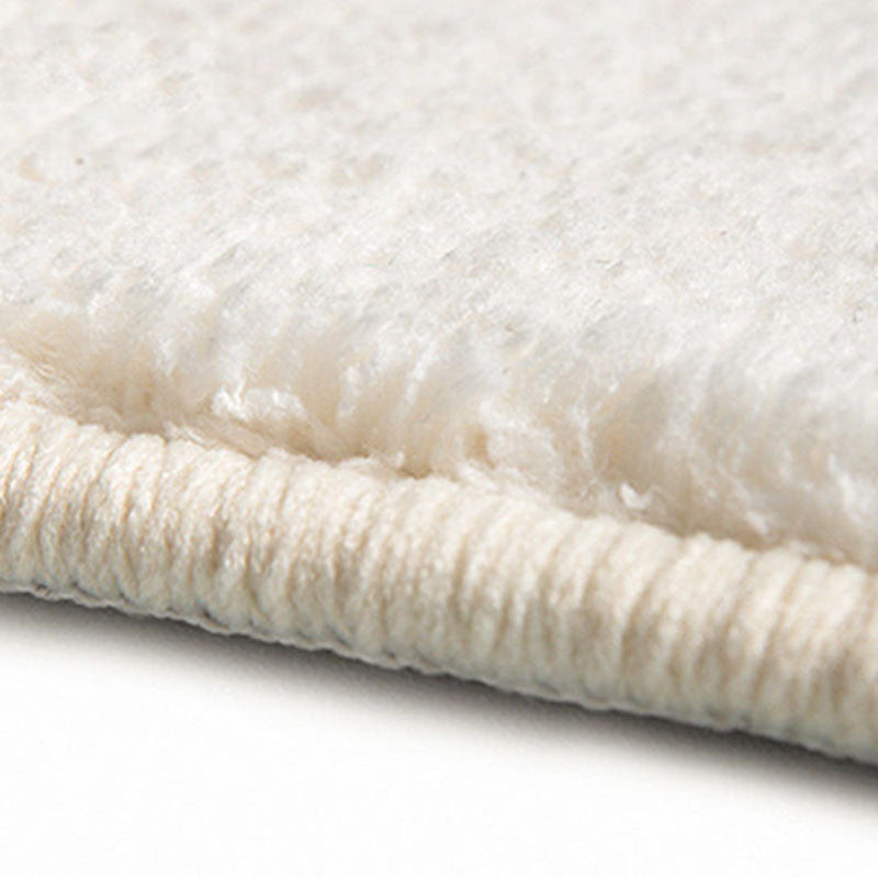 Contemporary Creative Round Faux Cashmere Dotted Plastic Cotton Linen Printed Christmas Rug For Living Room
