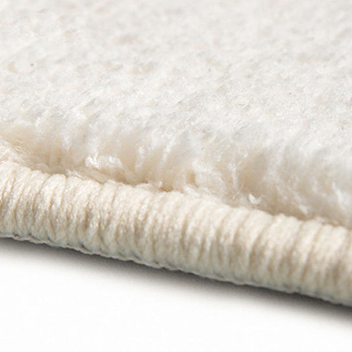 Contemporary Creative Round Faux Cashmere Dotted Plastic Cotton Linen Printed Christmas Rug For Living Room
