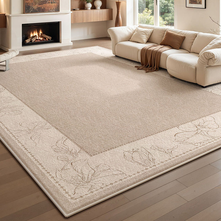 Alfombra antideslizante rectangular vintage tradicional de algodón con estampado de falso cachemira para sala de estar 