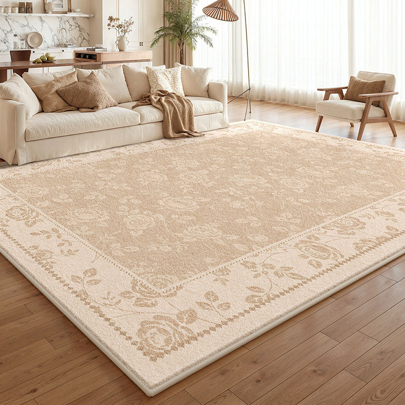 Alfombra antideslizante rectangular vintage tradicional de algodón con estampado de falso cachemira para sala de estar 