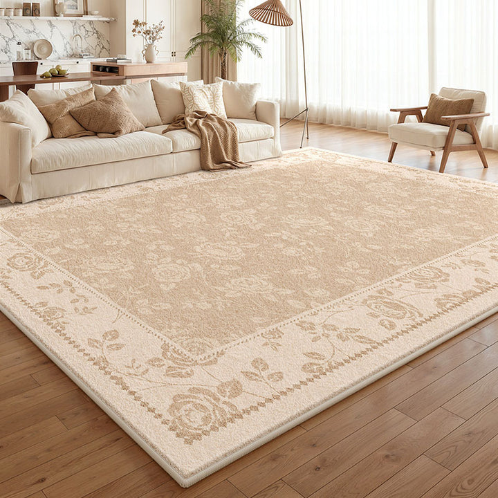 Alfombra antideslizante rectangular vintage tradicional de algodón con estampado de falso cachemira para sala de estar 