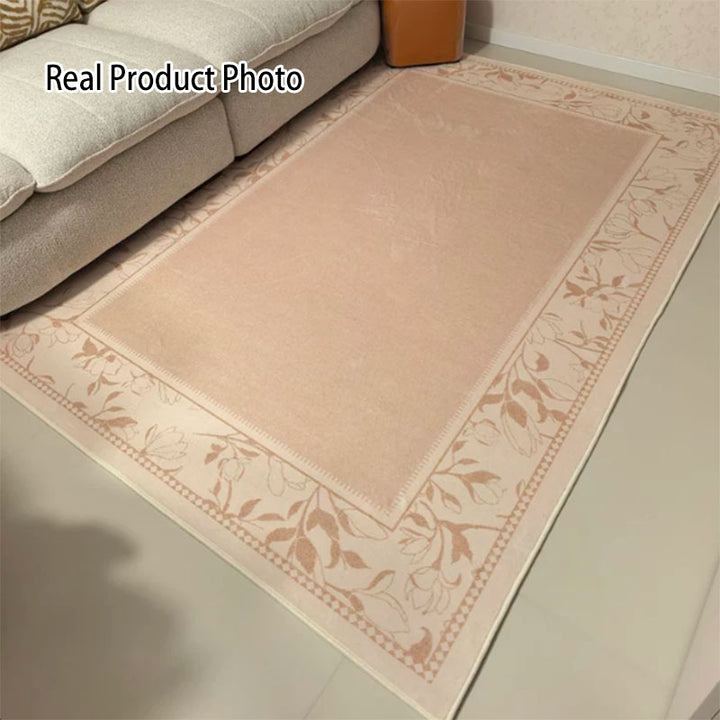 Alfombra antideslizante rectangular vintage tradicional de algodón con estampado de falso cachemira para sala de estar 