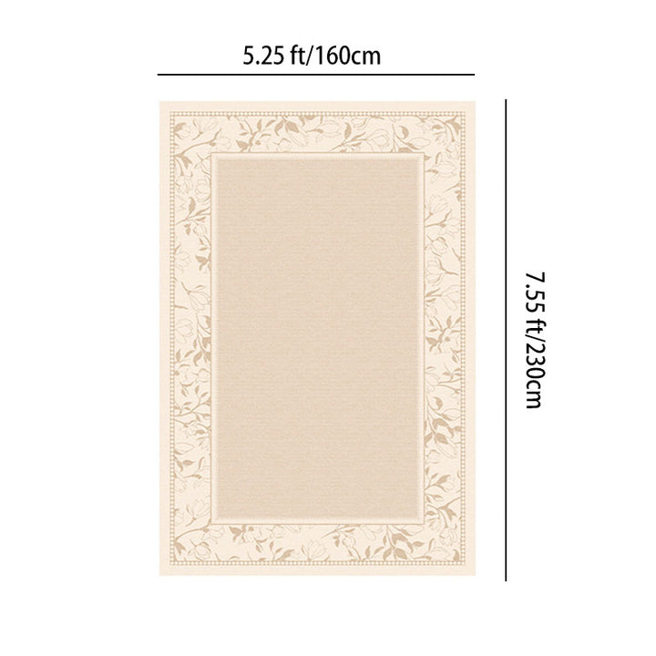 Alfombra antideslizante rectangular vintage tradicional de algodón con estampado de falso cachemira para sala de estar 