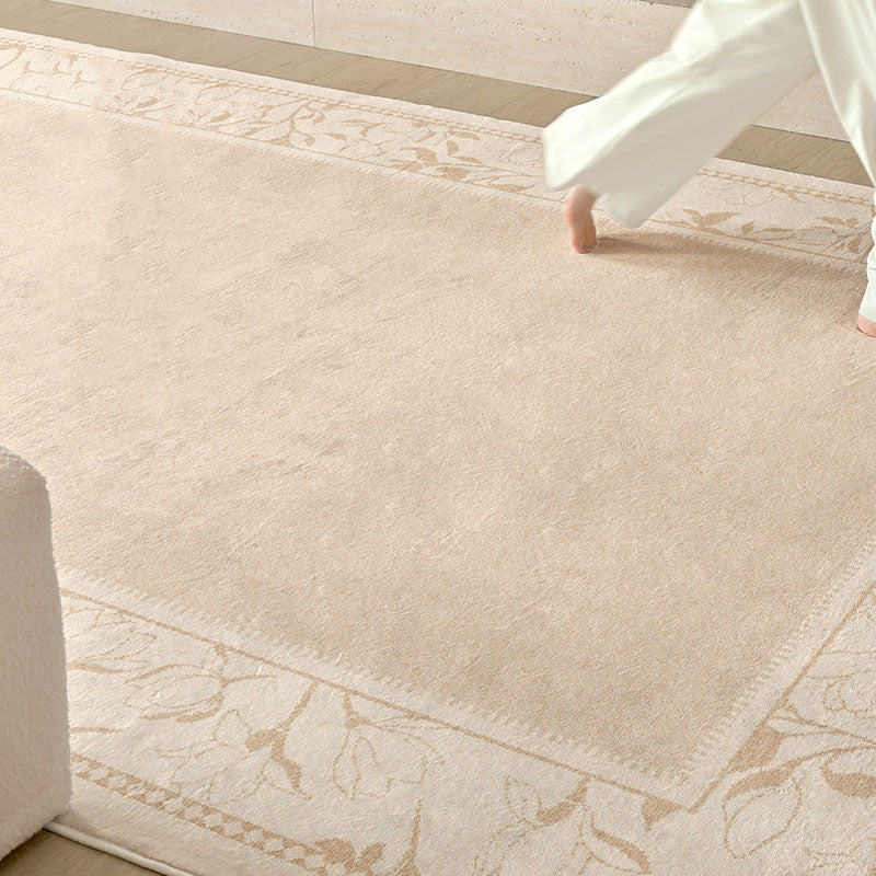 Alfombra antideslizante rectangular vintage tradicional de algodón con estampado de falso cachemira para sala de estar 