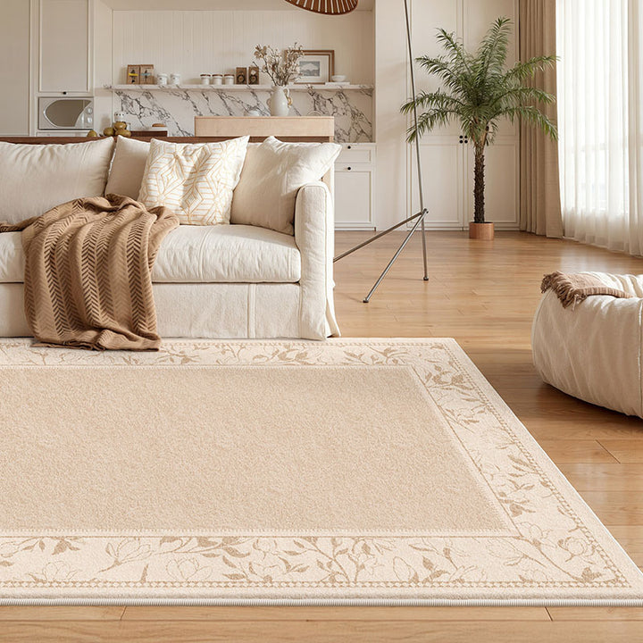 Alfombra antideslizante rectangular vintage tradicional de algodón con estampado de falso cachemira para sala de estar 