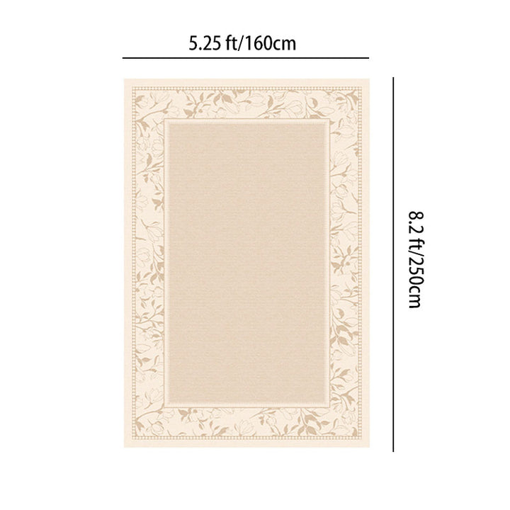 Alfombra antideslizante rectangular vintage tradicional de algodón con estampado de falso cachemira para sala de estar 
