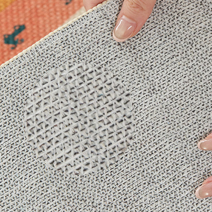 Zeitgenössischer kreativer rechteckiger rutschfester Teppich aus Faux-Linen mit TPR-Druck für Eingangsbereiche 