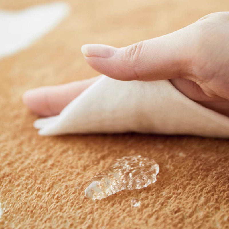 Tapis antidérapant imprimé en tissu plastique à pois, imitation cachemire, ovale irrégulier, créatif et contemporain, pour salon 