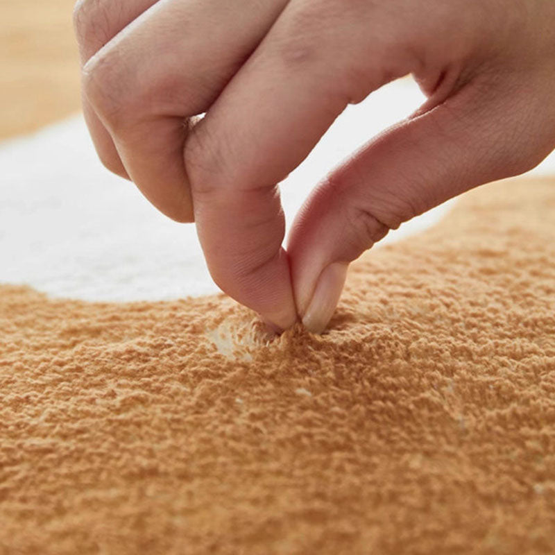 Tapis antidérapant imprimé en tissu plastique à pois, imitation cachemire, ovale irrégulier, créatif et contemporain, pour salon 