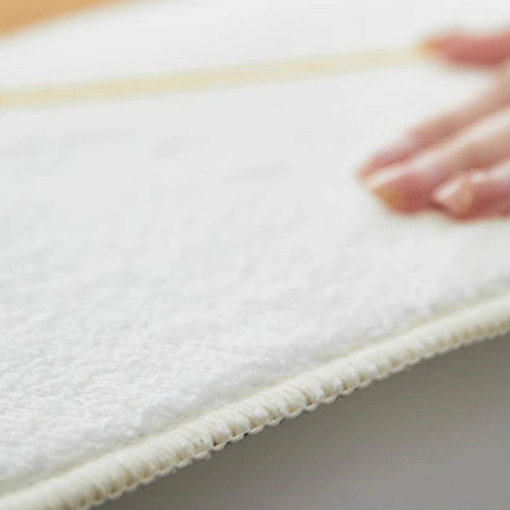 Tapis antidérapant imprimé en tissu plastique à pois, imitation cachemire, ovale irrégulier, créatif et contemporain, pour salon 