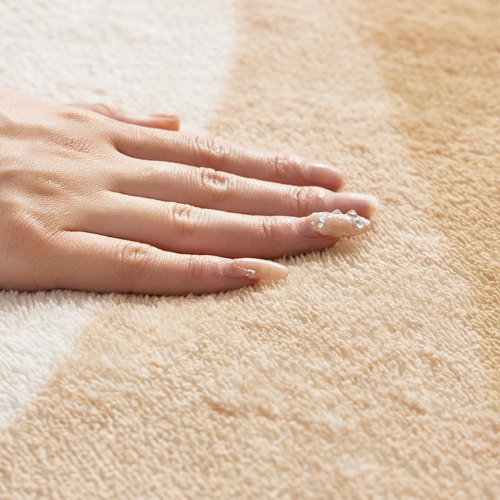 Tapis antidérapant imprimé en tissu plastique à pois, imitation cachemire, ovale irrégulier, créatif et contemporain, pour salon 