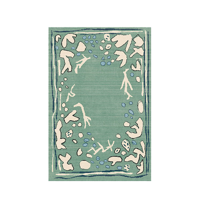 Contemporary Creative Rectangular Polyester Cotton-Linen Non-Slip Rug For Living Room