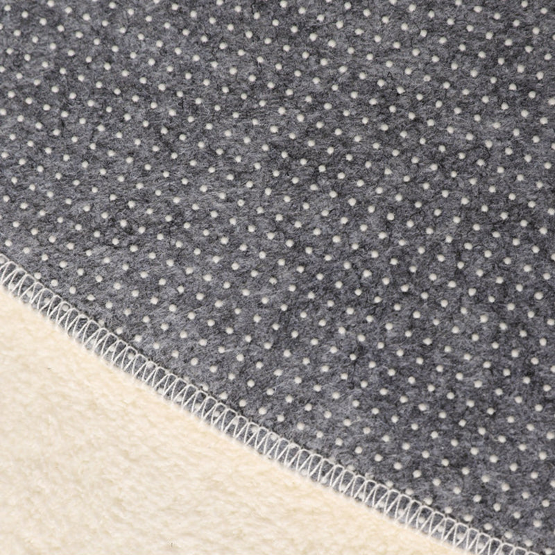 Contemporary Creative Round Faux Cashmere Dotted Plastic Fabric Non-Slip Christmas Rug For Living Room