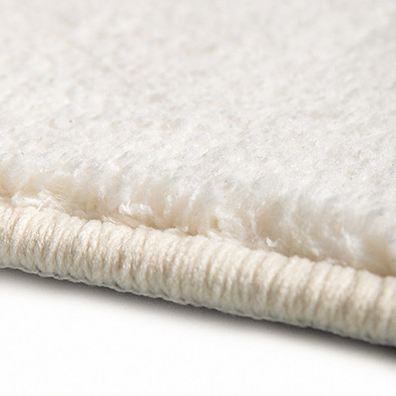 Contemporary Creative Round Faux Cashmere Dotted Plastic Fabric Non-Slip Christmas Rug For Living Room