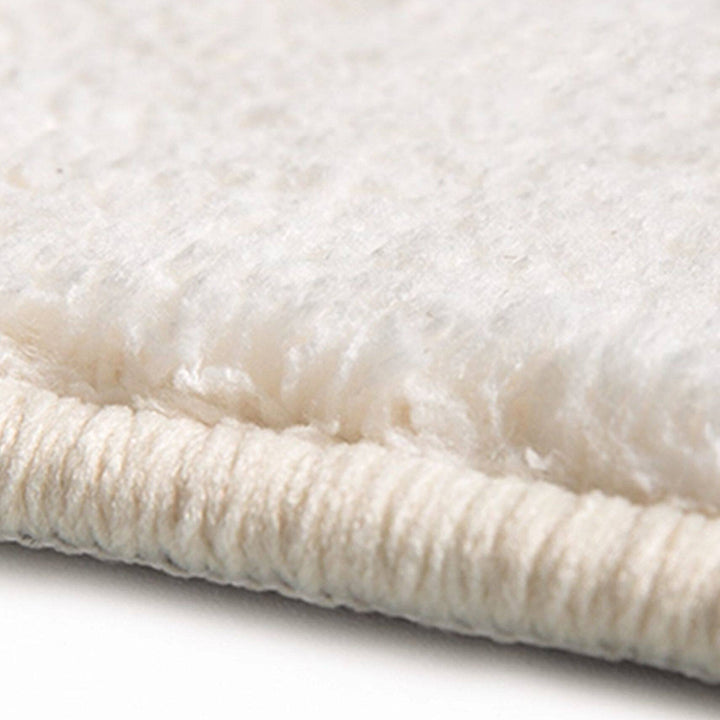 Contemporary Creative Round Faux Cashmere Dotted Plastic Fabric Non-Slip Kids Rug For Living Room