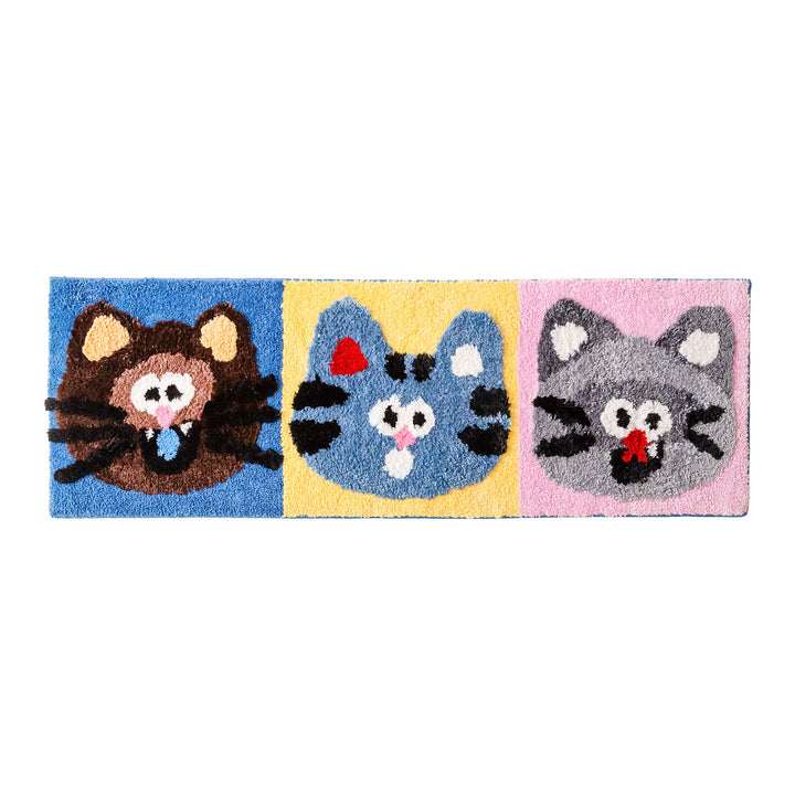 Contemporary Creative Rectangular Polyester TPR Non-Slip Carved Tufted Kids Rug For Living Room