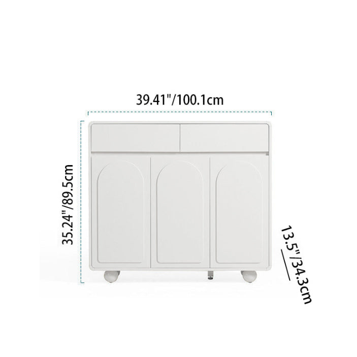 Contemporary Creative Eco-Friendly Engineered Wood MDF Metal Rectangular Shoe Storage Cabinet With 4-Tier Organizer For Entryway