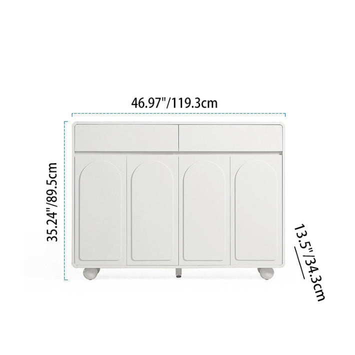Contemporary Creative Eco-Friendly Engineered Wood MDF Metal Rectangular Shoe Storage Cabinet With 4-Tier Organizer For Entryway