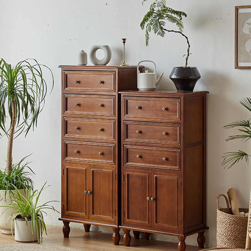 Modern Minimalist Solid Wood Rectangular Storage Cabinet 3/4-Drawer For Living Room