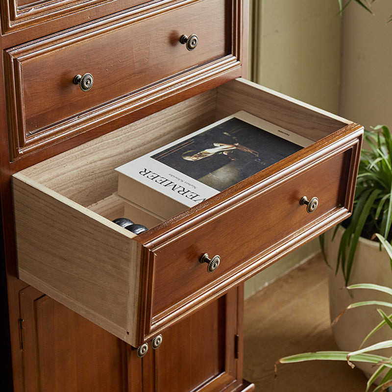 Modern Minimalist Solid Wood Rectangular Storage Cabinet 3/4-Drawer For Living Room