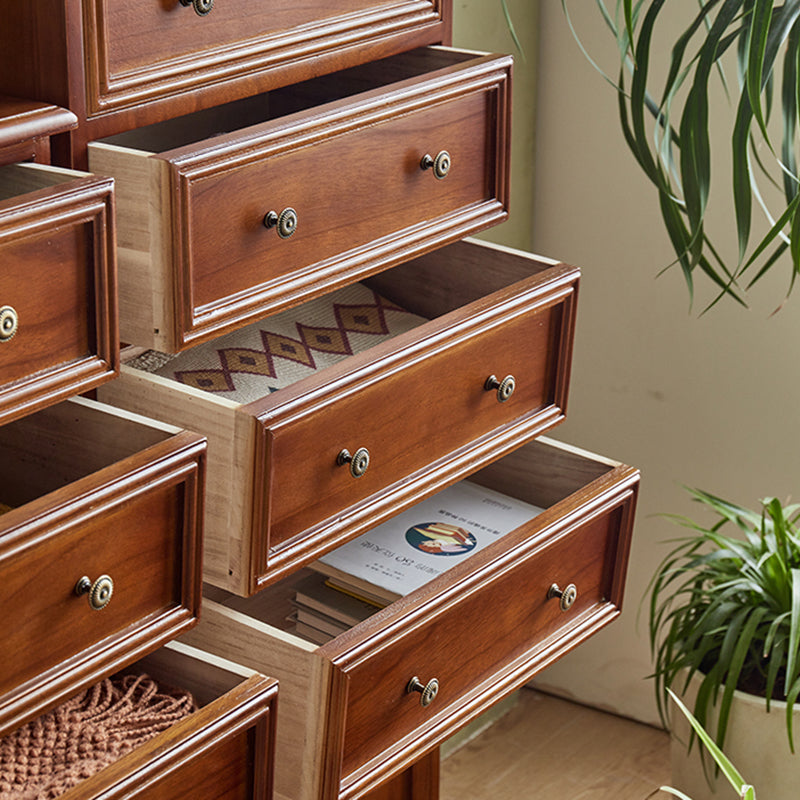 Modern Minimalist Solid Wood Rectangular Storage Cabinet 3/4-Drawer For Living Room