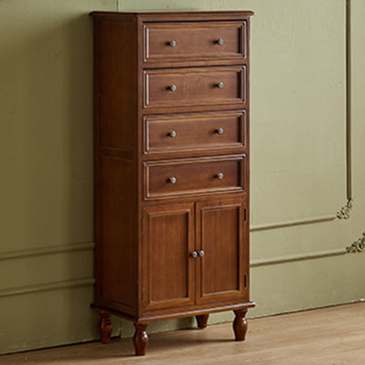 Modern Minimalist Solid Wood Rectangular Storage Cabinet 3/4-Drawer For Living Room