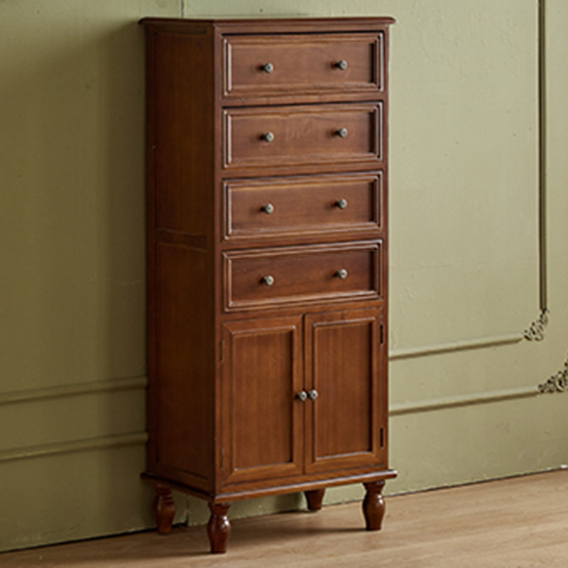 Modern Minimalist Solid Wood Rectangular Storage Cabinet 3/4-Drawer For Living Room