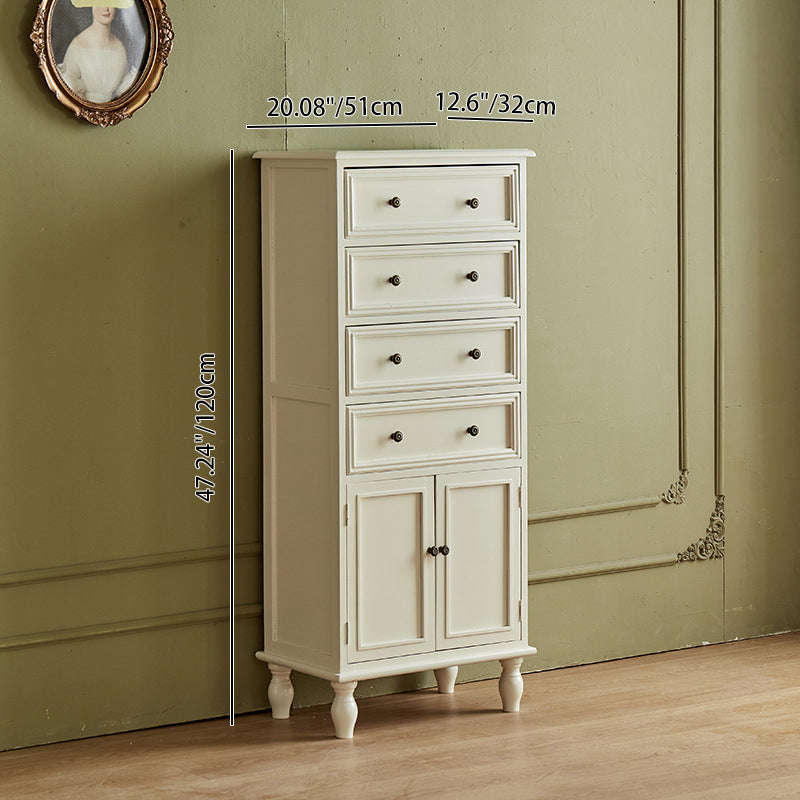 Modern Minimalist Solid Wood Rectangular Storage Cabinet 3/4-Drawer For Living Room