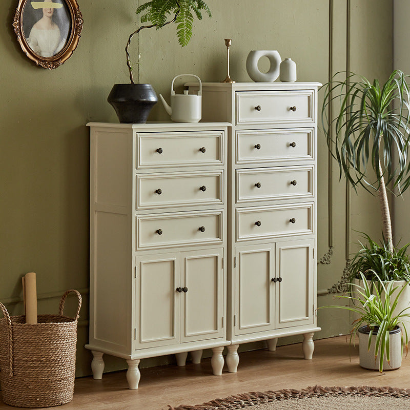 Modern Minimalist Solid Wood Rectangular Storage Cabinet 3/4-Drawer For Living Room