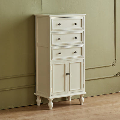 Modern Minimalist Solid Wood Rectangular Storage Cabinet 3/4-Drawer For Living Room