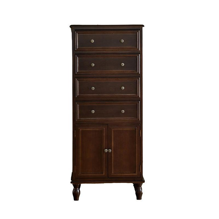 Modern Minimalist Solid Wood Rectangular Storage Cabinet 3/4-Drawer For Living Room