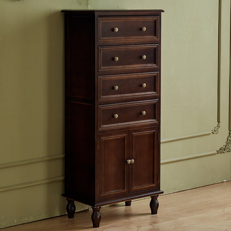 Modern Minimalist Solid Wood Rectangular Storage Cabinet 3/4-Drawer For Living Room