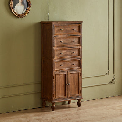 Modern Minimalist Solid Wood Rectangular Storage Cabinet 3/4-Drawer For Living Room