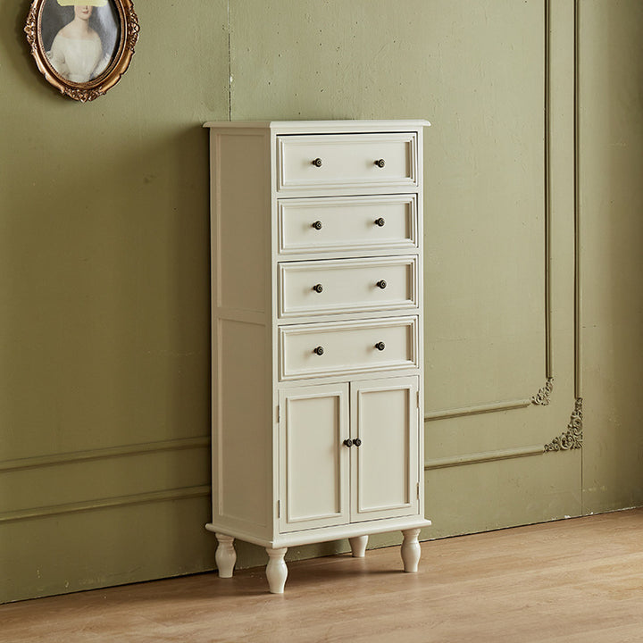 Modern Minimalist Solid Wood Rectangular Storage Cabinet 3/4-Drawer For Living Room