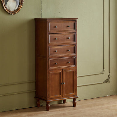 Modern Minimalist Solid Wood Rectangular Storage Cabinet 3/4-Drawer For Living Room