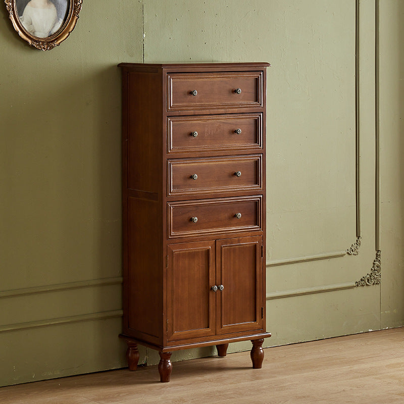 Modern Minimalist Solid Wood Rectangular Storage Cabinet 3/4-Drawer For Living Room