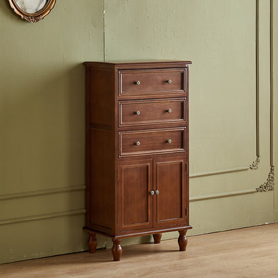 Modern Minimalist Solid Wood Rectangular Storage Cabinet 3/4-Drawer For Living Room