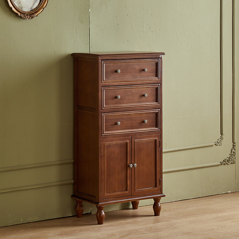 Modern Minimalist Solid Wood Rectangular Storage Cabinet 3/4-Drawer For Living Room