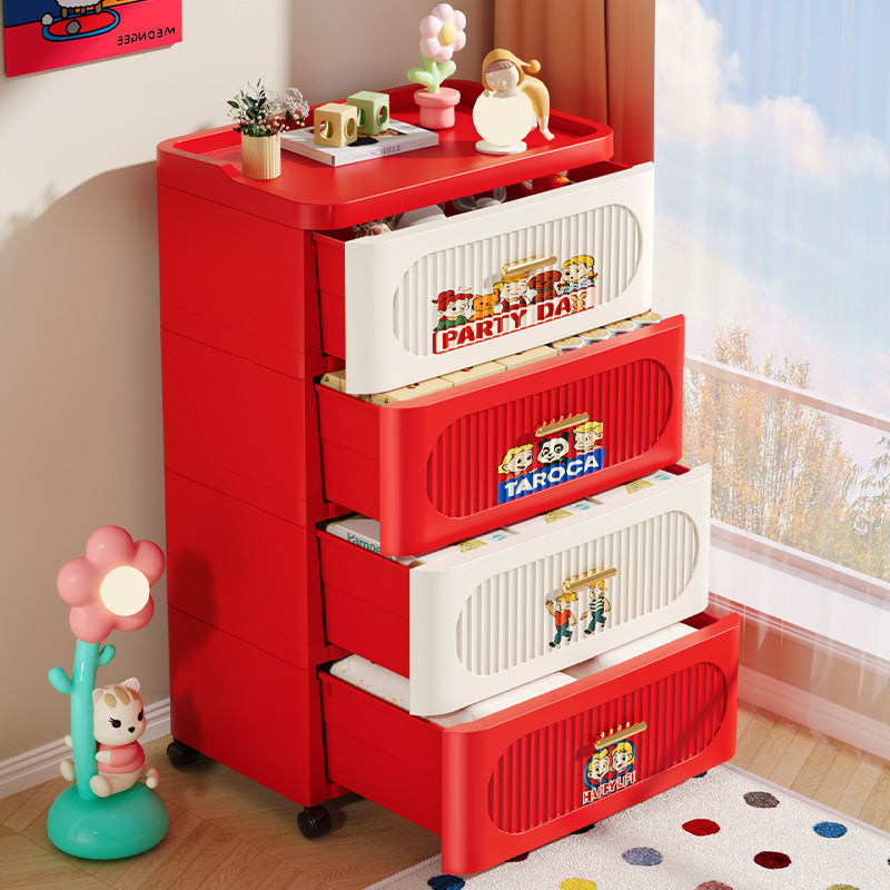 Contemporary Creative Rectangular PP Storage Cabinet 4/5/7-Drawer For Living Room