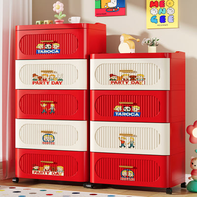 Contemporary Creative Rectangular PP Storage Cabinet 4/5/7-Drawer For Living Room