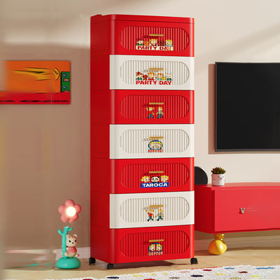 Contemporary Creative Rectangular PP Storage Cabinet 4/5/7-Drawer For Living Room