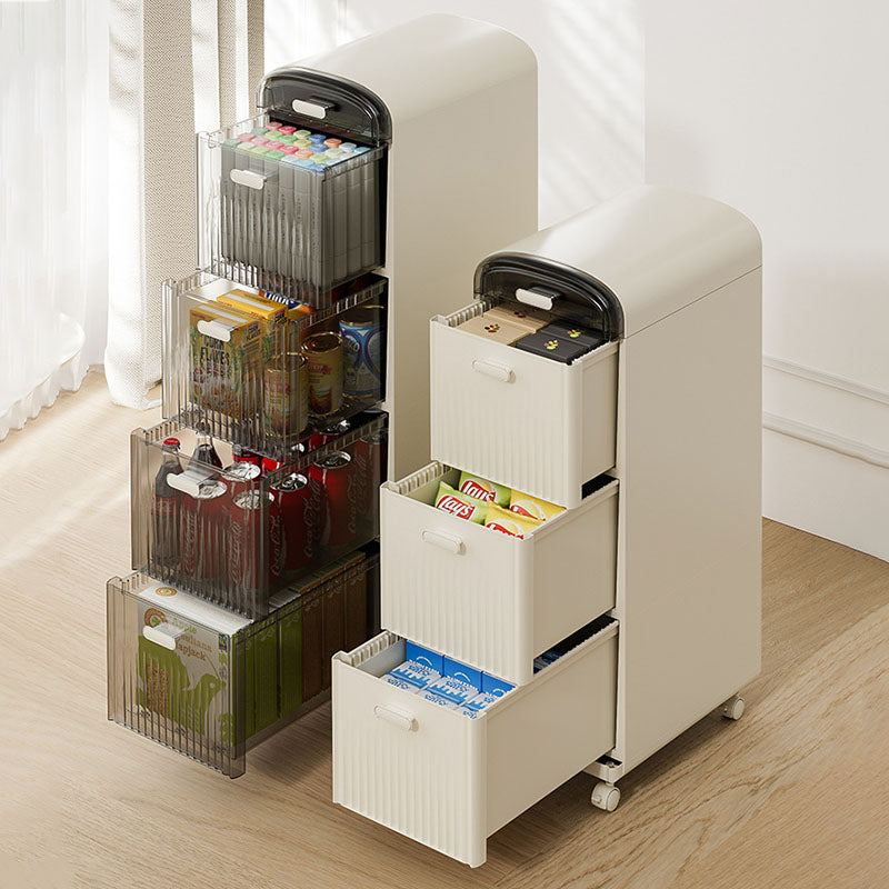 Modern Minimalist PP ABS Rectangular Storage Cabinet 3/4/5-Drawer For Living Room