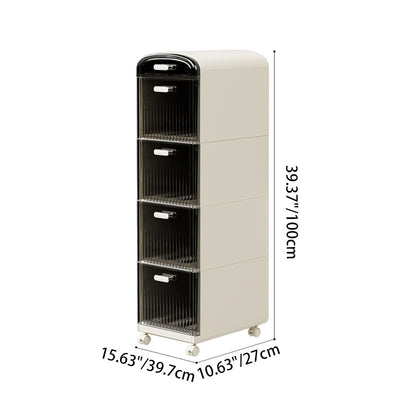Modern Minimalist PP ABS Rectangular Storage Cabinet 3/4/5-Drawer For Living Room