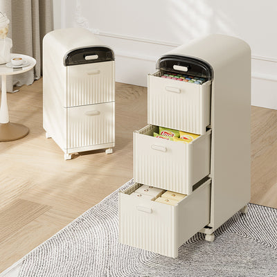 Modern Minimalist PP ABS Rectangular Storage Cabinet 3/4/5-Drawer For Living Room