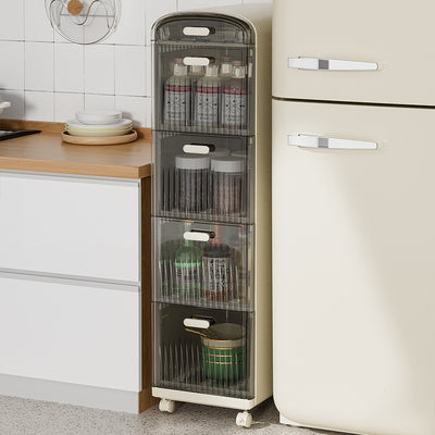 Modern Minimalist PP ABS Rectangular Storage Cabinet 3/4/5-Drawer For Living Room